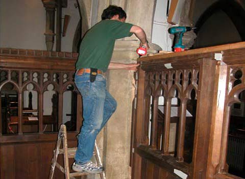 Church screen restoration