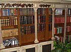 panelled library with hidden door