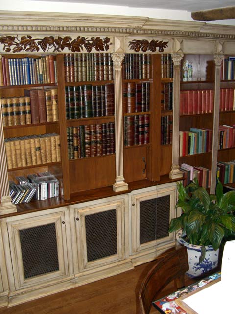 bespoke library shelves and cabinets