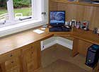 fitted study in small room